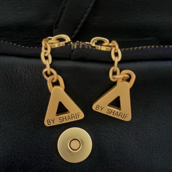 SHARIF NWT - Sharif by Americana, Black Leather Shoulder, Messenger Bag - Picture 13 of 13